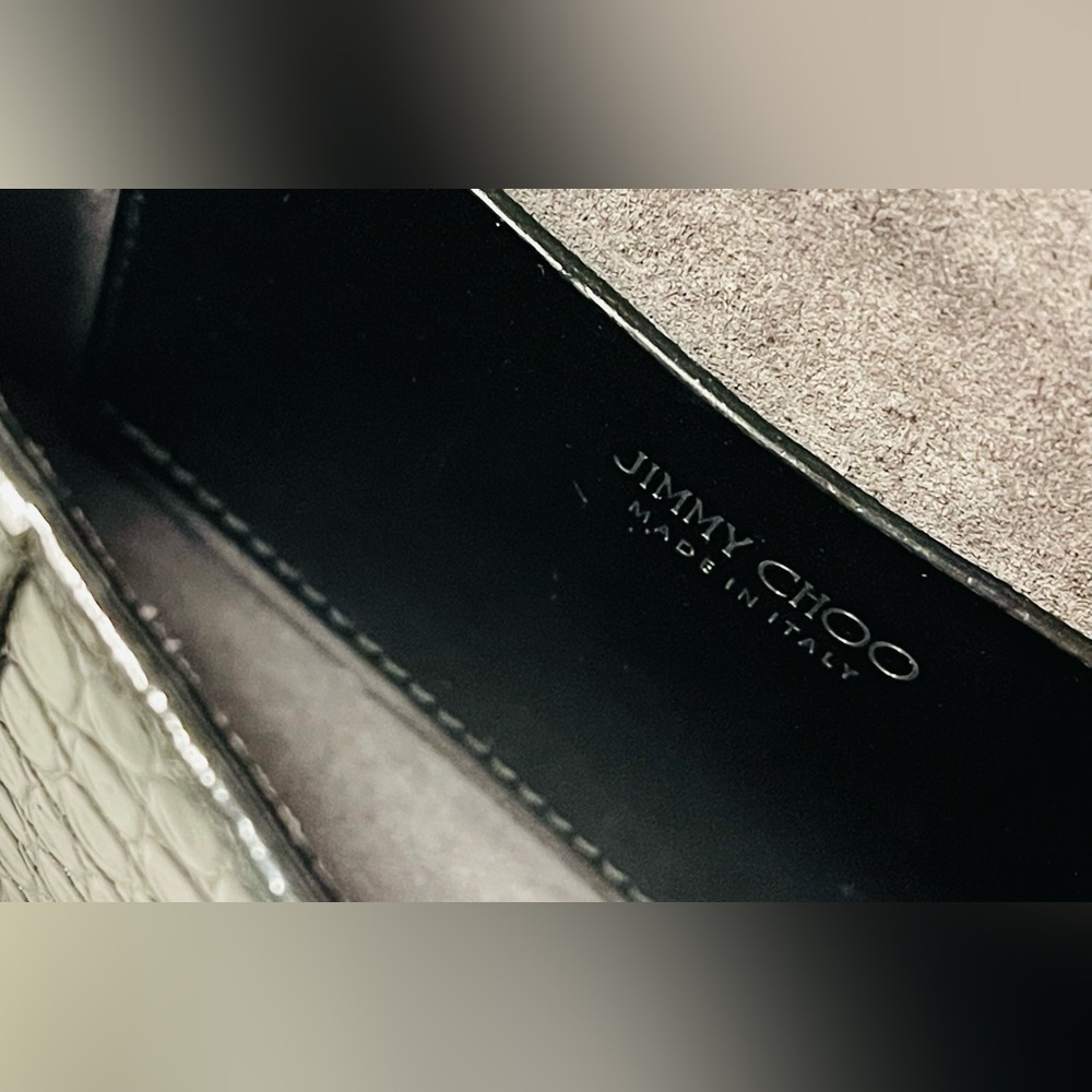 Jimmy Choo Authentic mini Black Star-Studded Leather Chain Bag - Picture 7 of 12